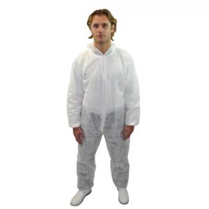 Hopen hygiene coverall in PP 30 g/m² with hood