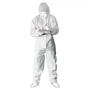 Type 4B/5B/6B Hop'Safe Extra coverall in PP SMS 65 g/m² + PE membrane with hood