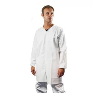 Hopen hygiene gown in PP/PE 65g/m² with collar & zip