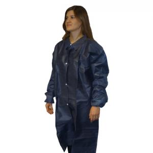 Hopen hygiene gown in PP 40 g/m² with collar & buttons